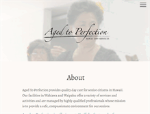 Tablet Screenshot of agedtoperfectionhawaii.com